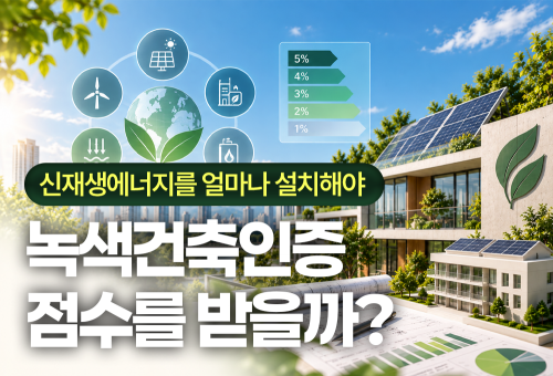 신재생에너지를 얼마나 설치해야 녹색건축인증 점수를 받을까? | 주거 2.3항목·비주거 2.5항목 완벽 정리